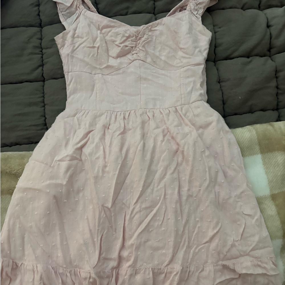 Hollister Light Pink Smocked Top